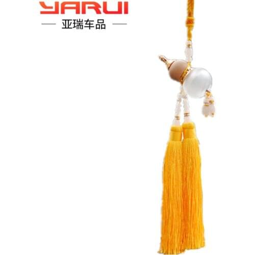 Car pendant inner hanging ornaments keep safety fu rear view mirror covered pieces glass perfume gourd PI xiu