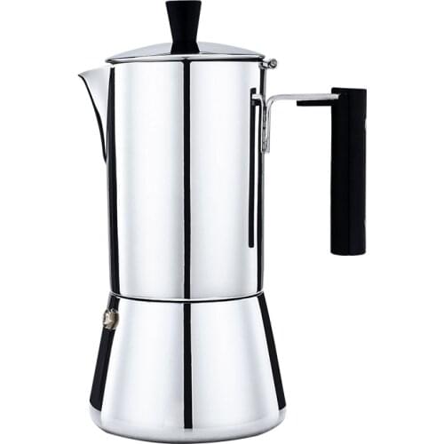 Portafilter Coffee Maker Moka Pot Stainless Steel Italian Coffee Pot Espresso Machine Suitable for Induction Cooker Gas Heating