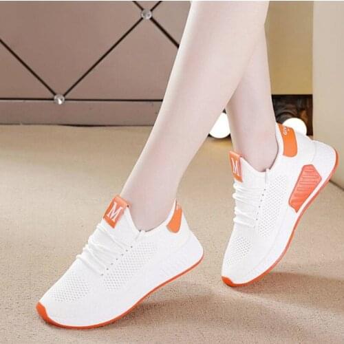 Mesh Sneakers Female Students 2021 Spring Summer New Womens Shoes Korean Fashion Running White Shoe Breathable Mesh Shoes