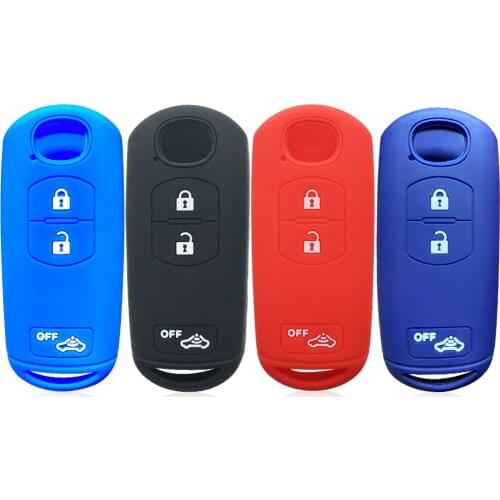 Silicone Key cover Case For Mazda CX-3 CX5 CX-5 M2 M3 M5 M6 GT 2015 2016 2017 2018 Keyless Remote Key holder 3 Button