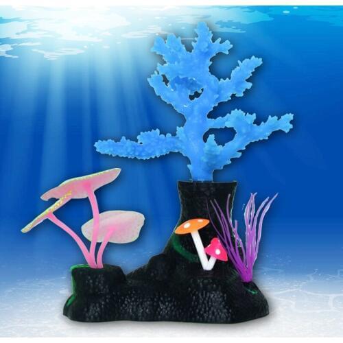 Silicagel Coral Aquarium Artificial Coral Plant With Sucker Ornament Water Landscape Decor Fish Tank Aquarium Accessories