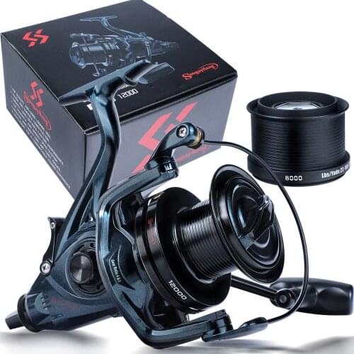 Sougayilang 13+1BB Full Metal Fishing Reel EVA Handle Sea Spinning Reel 25KG Drag Power Carp Fishing Tackles with Free Wire Cup
