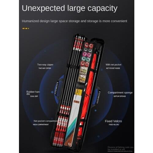 Fishing rod bag hard shell bag waterproof thickened fishing gear bag rod bag fishing rod bag portable fish bag