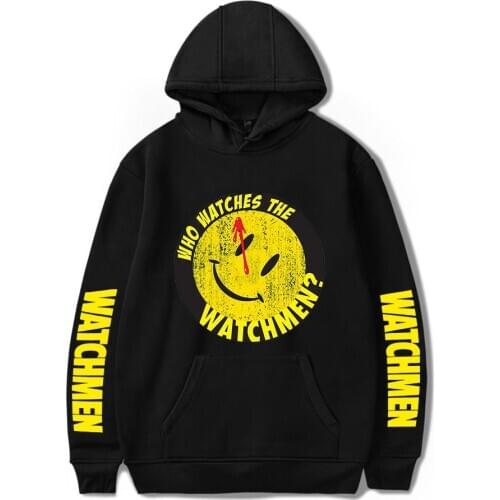 Personality Watchmen Hoodies Loose Fashion Smiling Face Hoody Men Women Streetwear Vogue Retro Pullover Winter Warm Sweatshirt