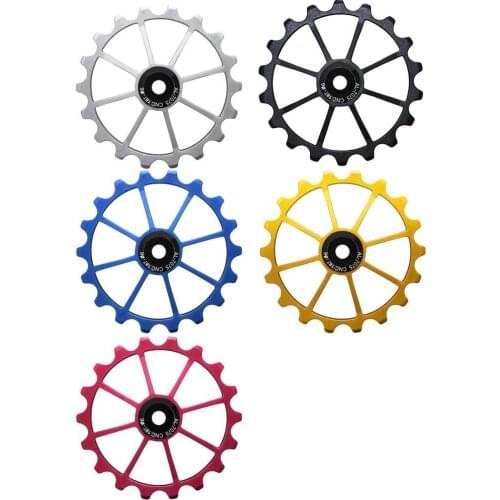 Bike 18T Universal Waterproof Aluminum Alloy Guide Wheel High Hardness Rear Derailleur Guide Wheel Pulley Roller Bicycle Parts