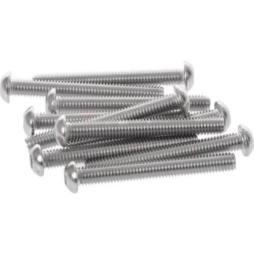 Stainless Steel Button Head Screw, Hex Socket Bolts Type:M6 / 6mm Bolt size:M6 x 50mm Your pack quantity:10