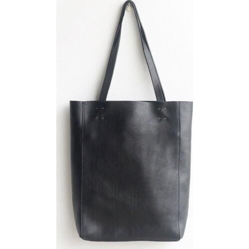 2020 cowhide large capacity women handbag soft zipper handmade totes