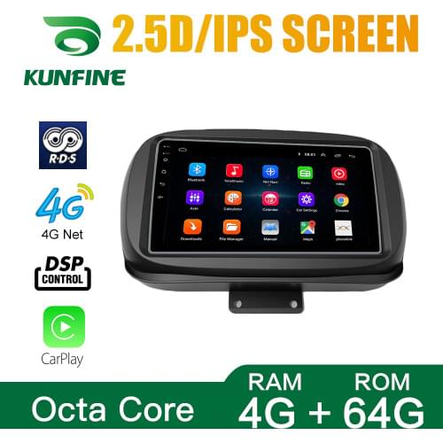 Octa Core Android 10.0 Car DVD GPS Navigation Player Deckless Car Stereo for FIAT 500X 2014 Radio WIFI Headunit