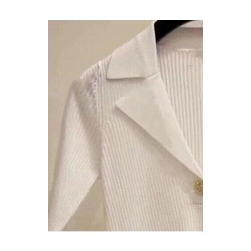 Women V-Neck Sweater Solid Color Short-Sleeve Fashion Casual White Ladies Slim Knit Pullover Top Summer 2021