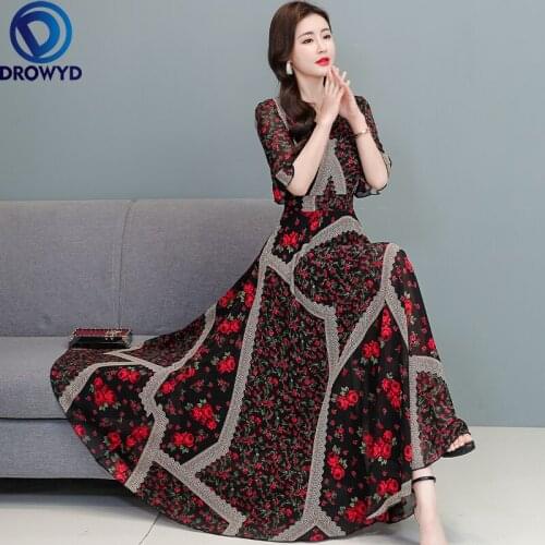 2021 Beach Maxi Dress for Women Summer New Fashion Short Sleeve V-neck Bodycon Black Print Dress Elegant Party Dresses Vestidos
