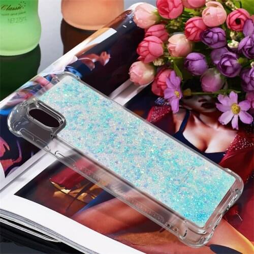 Quicksand Phone Case For Samsung Galaxy A01 Core Glitter Star Sequins Dynamic Liquid Soft TPU Airbag shockproof Back Cover
