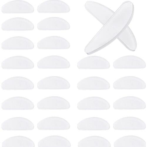 18 Pairs Eyeglasses Nose Pads Glasses Adhesive Silicone Anti-Slip Nosepads for Eyeglass Glasses Sunglasses (Transparent, 1.5Mm)
