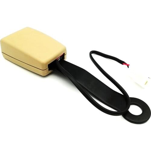 2Pieces 7/8" Camlock Car Front Seat Belt Buckle Socket Plug Connector With Warning Cable