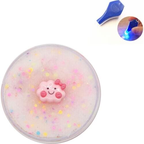 2020 New Glow In Dark Star Fluffy Foam Slime Clay Ball Supplies Charms Slime Cloud Craft