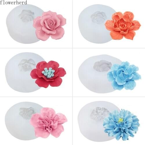 3d Rose Silicone Cake Mold Soap Mold DIY Chocolate Mold Cake Decoration Scented Candle Mold Fondant Tools Cake Decorating