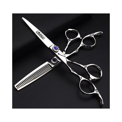 6" Hairdressing Scissors Left-handed Scissors, Non-marking Teeth Scissors, Thinning Scissors for Left-handed Hairdressers