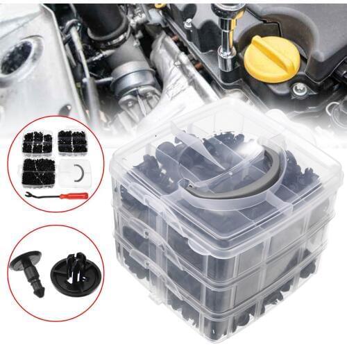 620pcs/set Mixed 16 Size Auto Car Body Push Pin Rivet Fasteners Clips Kit Side Skirt Bumper Rivet Fasteners Universal