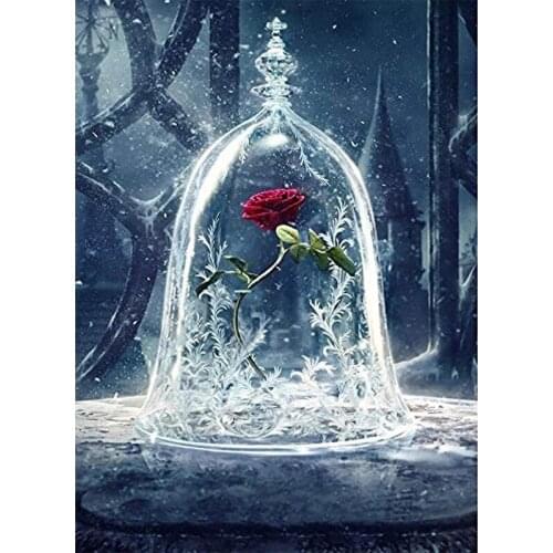 5D Diy Diamond Painting Glacier Snowflake Rose Flower Diamond Cross Stitch Full Crystal Rhinestone Embroidery Handmade Products