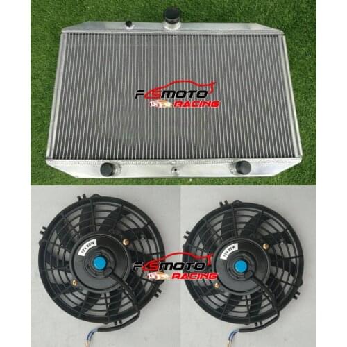 62MM Alu Radiator +Fans For 1971-1974 Jaguar XKE E-TYPE Series 3 5.3L V12 XK-E MT