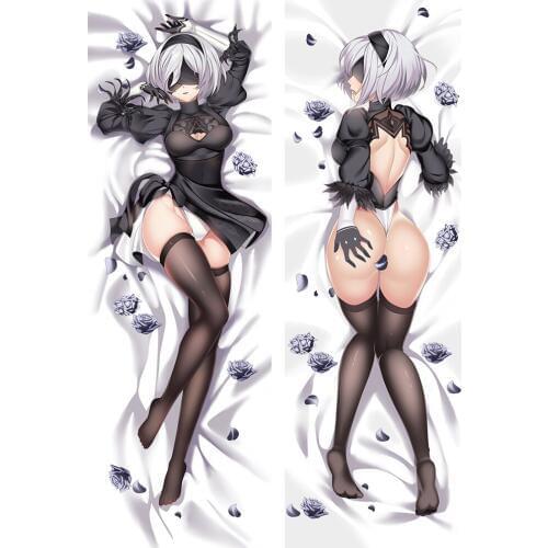 Anime Cartoon NieR: Automata Hugging Peach Skin 2 Way Pillow Case Pillow Cover Pilllowcase Gift 84032