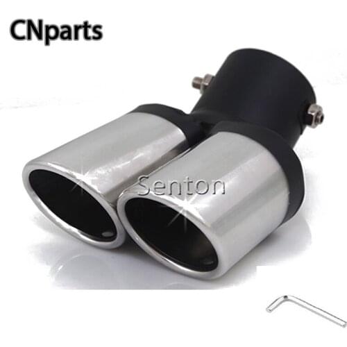 Auto Car Exhaust Pipe Muffler For Chevrolet Cruze Aveo Ford Focus2 Kia RioK2 Mazda6 5 Peugeot207 307 Twin Curved Accessories