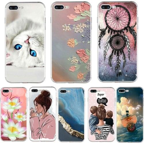Case For iphone 7 8 plus silicon Case soft tpu Cover Phone Funda iphone 7 8 plus phone back Case full protective coque