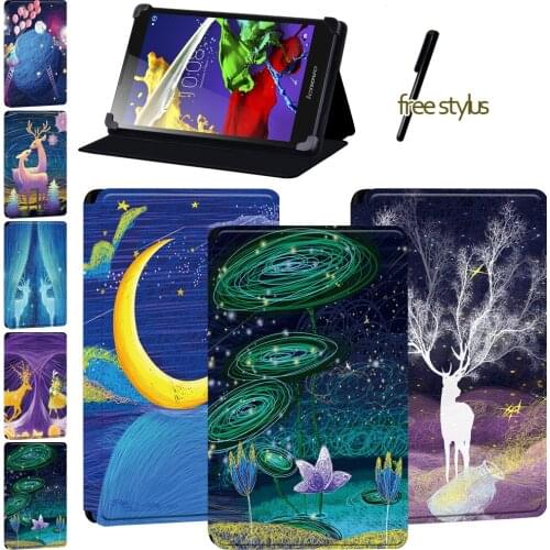 Tablet Case for Lenovo Tab 2(A7-10/A7-10F)/A10-70/Tab 4(8/8 Plus/10/10 Plus)/Tab 2 A8/Tab 3 7 Essential/Tab 3 with Paint Pattern