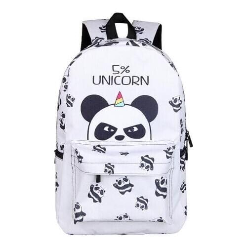 %5 Unicorn Students Backpack Cartoon Panda Children School Bags Backpack for Teenager Girls Book Bag Women Laptop Backpack