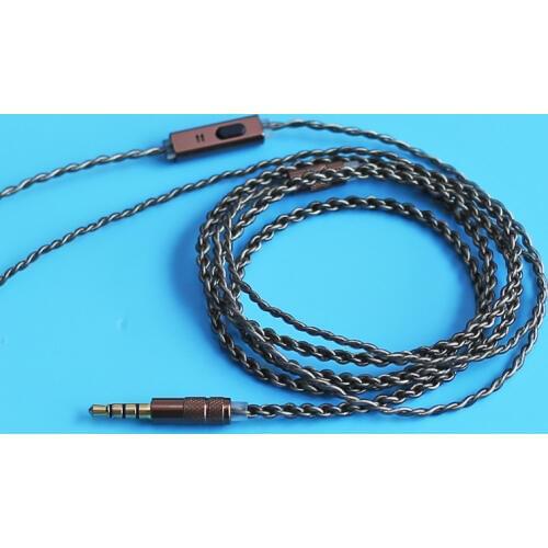 Diy earphone wire with mic twist cable OFC wire 2pcs