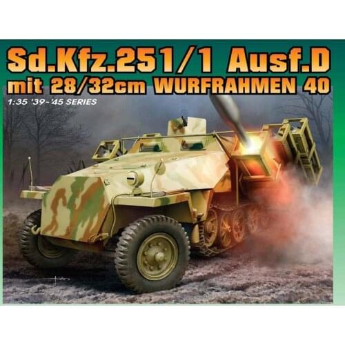 DRAGON 6861 1/35 Sd.Kfz.251/1 Ausf.D mit 28/32cm Wurfrahmen 40 - Scale model Kit