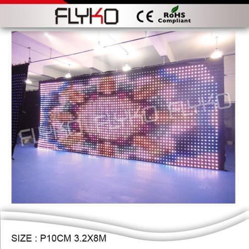 FLYKO stage P10 LED Video curtain, LED Vision Clothes, RGB Video Clothes