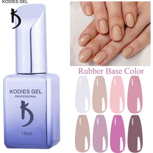 KODIES GEL 8 PCS/Set Base Gel UV 2 IN 1 Camouflage Base Gel Nail Polish Semi Permanent Translucent Jelly Color Lacquer Varnishes