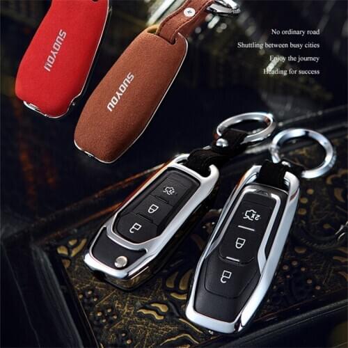 Faux Flip fur Car Key Case Cover For Ford F-150 F-250 F-350 Explorer Ranger KA Fiesta For Edge Mondeo Mustang Edge F250