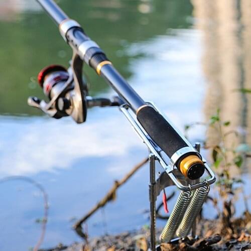 4 Sensitivity Adjustment Fish Pole Bracket Travel Automatic Fishing Rod Holder Rack Fish Pole Bracket Fishing Supplies