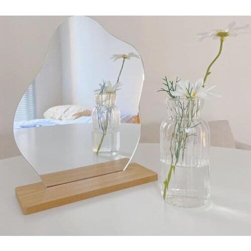 Makeup Beauty Mirror Acrylic Mirror Sheet Irregular Edge Desktop Decorative Mirror for Makeup Furniture Craft Deco