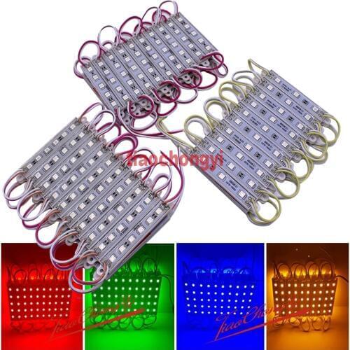 20pcs Module 500pcs 5050 DC12V SMD 3leds 5leds 6 leds Module Light Fairy Strip Red Green White Waterproof IP65 Advertising lamp