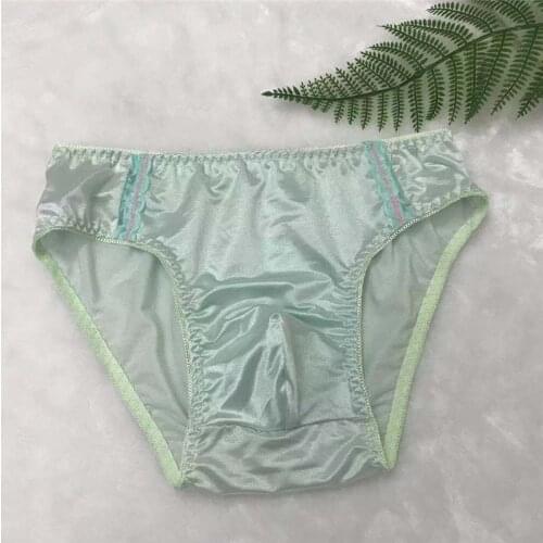 2021 Silk Panties for Men Soft Comfortable Sexy Mens Briefs Breathable Jockstrap Gay Underwear Men