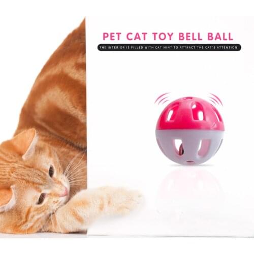 Cats Ball with Bell Playing Chew Rattle Scratch Colorful Cats Pounce Chase Rattle Toy Jingle Bell Inside Kitten Supplies