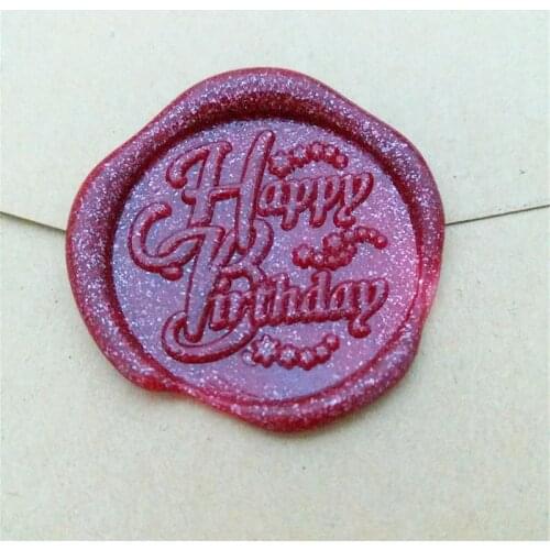 1x Wax Seal Stamp Retro Wood Classic Decorative Greetings Happy Birthday Invitation Antique Sealing Stamp custom wax stamp set