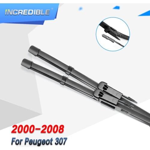 INCREDIBLE Windscreen Wiper Blades for Peugeot 307 Fit Hook Arms / Pinch Tab Arms 2000 2001 2002 2003 2004 2005 2006 2007 2008