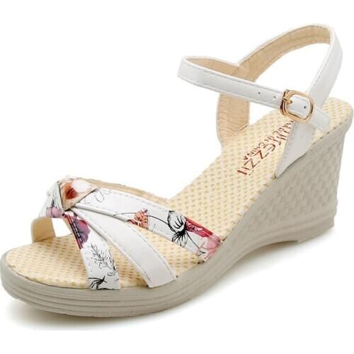 New Shoes Women Sandals Summer Wedge Sandals 2019 Women Shoes Bohemian Fashion buckle classic Non-slip sandals shoes women **426