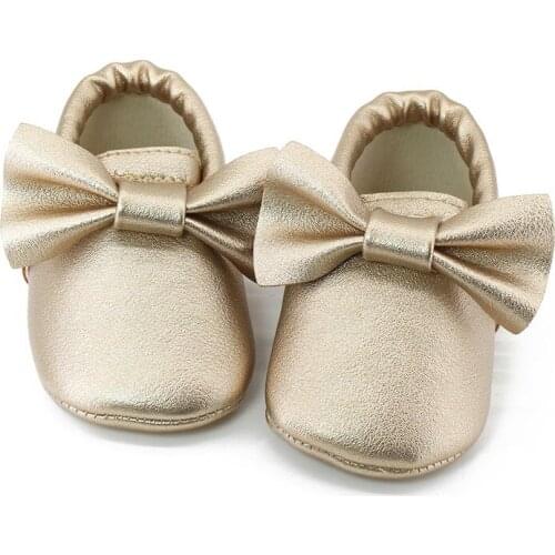 Baby Girls Shoes Fashion Butterfly-knot Tassels First Walkers Shoes Soft PU Leather Baby Toddler Shoes 10 Colors