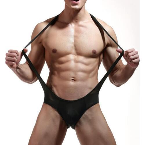 Sexy Men Onesies Superbody Sexy Pajamas Briefs Bodysuit Lungewear Body Stocking Man Jumpsuit Wresting Shapper Guy Jumpsuit