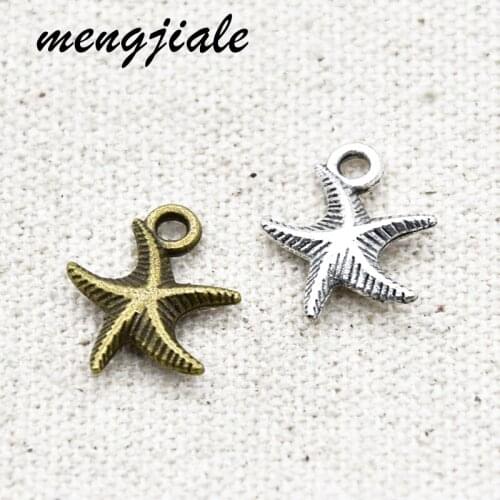 30pcs Vintage Metal Alloy Sea Starfish Charms For Jewelry Making DIY Handmade Craft