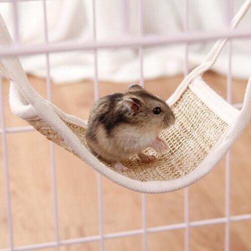 Pet Hammock Pet Hanging Blanket Mat Hamster Hammock Summer Breathable Grass Hammock Pet Hamster Ferret Hanging Swing Nest Bed