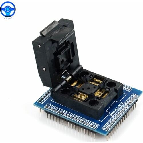 NEW QFP64 TQFP64 LQFP64 socket adapter IC test socket burning 0.5m programmer STM32 QFP64 socket Free Shipping