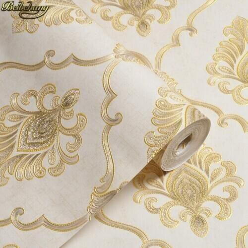 Beibehang Self-adhesive European wallpaper modern minimalist 3D stereo bedroom living room TV background papel de parede