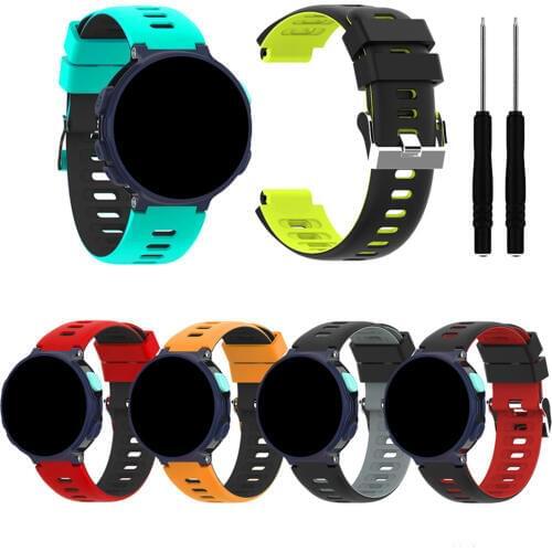 Silicone Watch Band Strap for Garmin Forerunner 235/235lite/220/230/620/630/735xt Double Color Smartwatch Band Belt