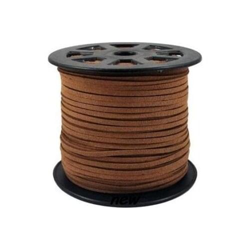 Mixed color 100M 3mm x 1 5mm Flat Faux Suede Korean Velvet Leather Cord string Rope Thread Lace bracelet new hotsale dcfgr32