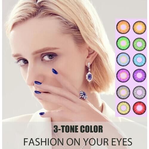 USA Classsic 3Tones Contact Lenses 12 Colors Contact Lense Fast Shipping Contact Lens Popular Lenses Eye Color COSPLAY